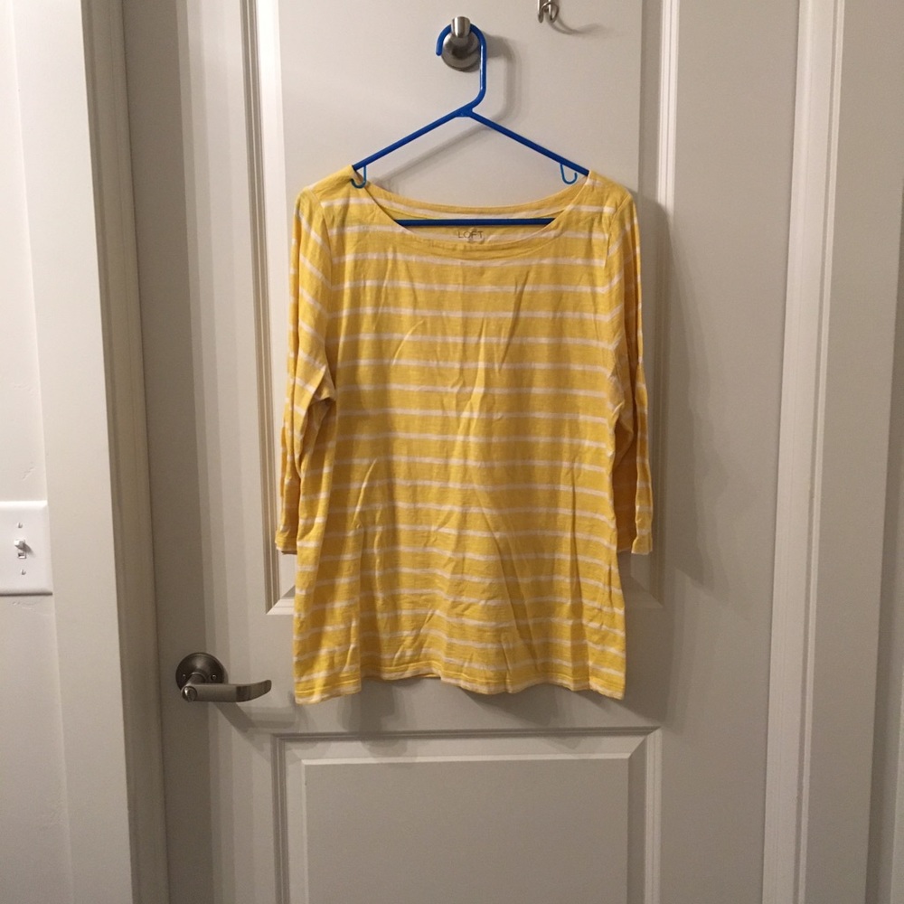 XL loft yellow stripped tee